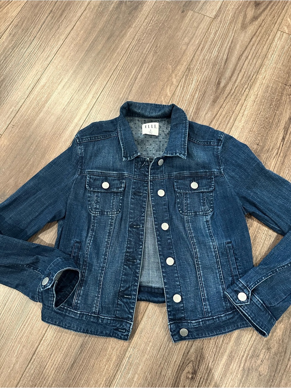 Elle Blue Denim Jacket Size Medium